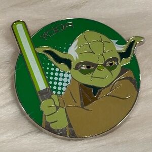 Star Wars Mystery Collection 2024 - Yoda Holding Light Saber Trading Pin